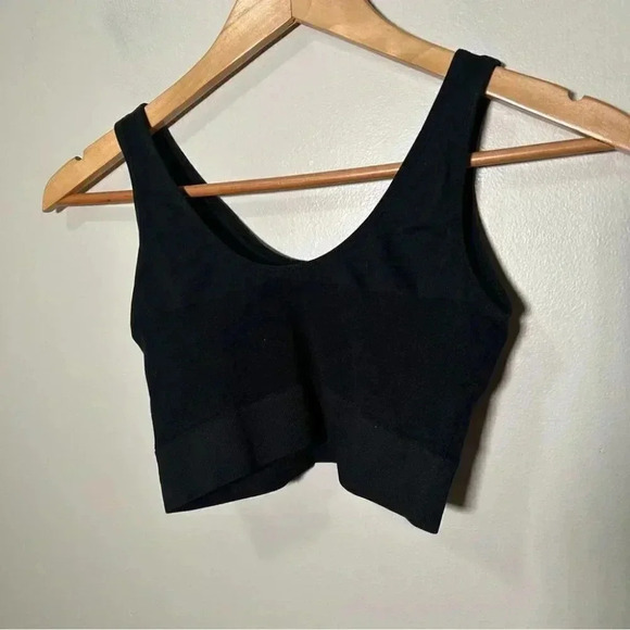 NWT Nordstrom Rack spandex black bralette S - Picture 2 of 6